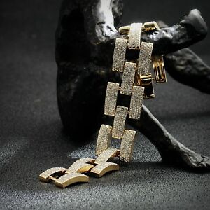 【送料無料】アクセサリー　ネックレス　アールデコリンクチェーンフラットクリスタルbraccialetto dorato art deco grande catena a maglie pav cristallo piatto