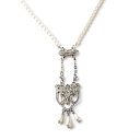 【送料無料】アクセサリー ネックレス ロングネックレスペンダントレトロクラスノーネスcollana lunga perla ciondolo pompon argentato retr class originale amn 1
