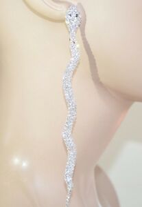 【送料無料】アクセサリー　ネックレス　orecchini argento donna serpente pendenti lunghi cristalli..