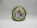 【送料無料】アクセサリー ネックレス ピンエナメルancienne broche medaillon porcelaine fleur emaillee lim...