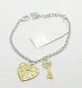 【送料無料】アクセサリー　ネックレス　キーブレスレットguess love keys braccialetto con charms yello placcato oro ubb83051s