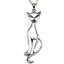 【送料無料】アクセサリー　ネックレス　ペンダントargento sterling gatto seduto ciondolo con 457cm