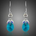 【送料無料】アクセサリー ネックレス イヤリングクリスタルドロップseablue strass orecchini a goccia cristallo per le donne signore ragazze mje0266