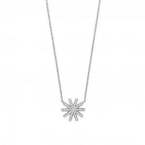 【送料無料】アクセサリー　ネックレス　スターリングシルバーペンダントネックレスsterling silver cz ciondolo a stella 16 18 collana, scn0295