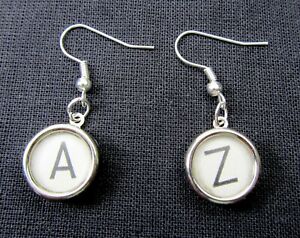 【送料無料】アクセサリー　ネックレス　レターイヤリングヴィンテージタイプライターキー？desiderio lettere orecchini vintage macchine da scrivere tasti miniblings bianco o