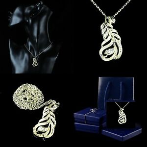 【送料無料】アクセサリー　ネックレス　リーフクリスタルオーストリアジルコンネックレスcollana donna foglia pendente placcato oro giallo austriaco cristallo zircone
