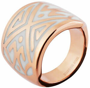【送料無料】アクセサリー ネックレス ステンレススチールリングアクセントaccento rosegold da donna anello in acciaio inox moderno