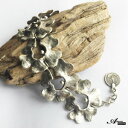 【送料無料】アクセサリー ネックレス ブレスレットモチーフアルジェントマットシルバーモダンブレスレットbracelet argent myst motif fleur argent mat flower silver modern bracelet