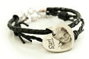 【送料無料】アクセサリー ネックレス ハートペンダントブレスレットハートbracciale in pelle virgina cuore ciondolo inciso cuore con incisione(4)