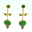 【送料無料】アクセサリー ネックレス ストーンオニキスイヤリングaylas placcato oro semi preziosi gem stone agate onyx orecchini libellula