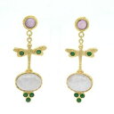 【送料無料】アクセサリー ネックレス ストーンメノウピンククォーツイヤリングaylas placcato oro semi preziosi gem stone agate quarzo rosa orecchini