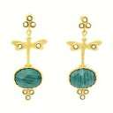 【送料無料】アクセサリー　ネックレス　ストーンジャスパーイヤリングaylas placcato oro semi preziosi gem stone jasper perla orecchini libellula