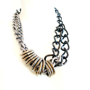 【送料無料】アクセサリー　ネックレス　コスチュームジュエリーネックレスブラックコリアーシルバーカ..