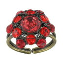 【送料無料】アクセサリー ネックレス リングライトコーラルkonplott anello bended lights corallo colorerosso