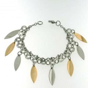 【送料無料】アクセサリー ネックレス スティールブレスレットブロンズbellissimo bracciale acciaio donna pendenti bronzo