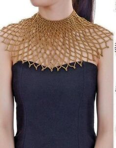 【送料無料】アクセサリー　ネックレス　ブティックゴールドビーズチョーカーケープネックレス