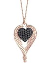 【送料無料】アクセサリー　ネックレス　ネックレスローズゴールドブラックチェーンrrp 75 guess collana ali dangelo pave cuore rose oro nero cristalli catena