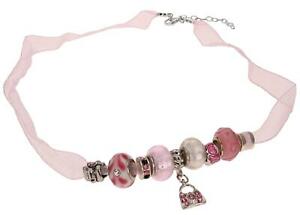 ̵ۥ꡼ͥå쥹ԥ󥯥ꥹͥå쥹ӡtoc beadz cristallo rosa delicato organza collana di perline