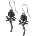 【送料無料】アクセサリー ネックレス ブラックローズイヤリングロマンスフックゴシックthe romance of the nero orecchini rose pendente ganci alchemy gothic e421 nuova