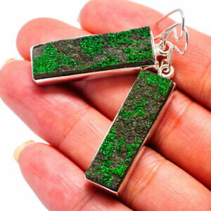 【送料無料】アクセサリー　ネックレス　ガーネットイヤリングシルバーuvarovite granato orecchini argento 925 2(4)