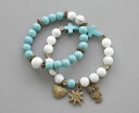 【送料無料】アクセサリー ネックレス ブレスレットミリターコイズセットgemstone bracciale set 8mm e 810mm turchese h...