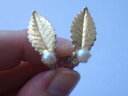 【送料無料】アクセサリー ネックレス ヴィンテージゴールドペルラリーフイヤリングドレスクリップpretty qualit vintage gold amp; p...