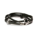 【送料無料】アクセサリー ネックレス ファッションブレスレットブラックレザーmoda trollbeads bracciale cuoio nero 36cm tlebr00001(4)