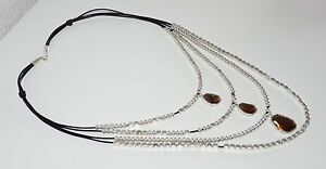 【送料無料】アクセサリー　ネックレス　クリスタルカラーデmltipla collar del cuero y cristal, hecha de mano,uno diferente de 50