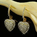 【送料無料】アクセサリー ネックレス ktイエローゴールドイヤリングcuore orecchini zirconi bianco vero placcato oro 750 18 kt oro giallo o1038
