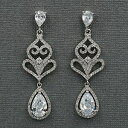【送料無料】アクセサリー ネックレス ホワイトキューブドロップイヤリング18kt placcato oro bianco zirconi cubici sposa matrimonio goccia orecchini 0835