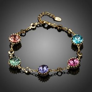 【送料無料】アクセサリー ネックレス ブレスレットチェーンマルチカラーマフィンbracciale a catena multicolor muffin per le donne signore ragazze mbr0053