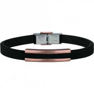 楽天hokushin【送料無料】アクセサリー　ネックレス　ブレスレットスナップレザービンテージbracciale uomo breil snap tj2611 pelle nero acciaio ros vintage