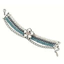 【送料無料】アクセサリー ネックレス マルチストランドフラワーブレスレットfiorelli donna multi strand silvertone fiore braccialetto 8(4)