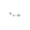 【送料無料】アクセサリー ネックレス ホワイトゴールドイヤリングラウンドピンリュネット9ct con zirconi cubici in oro bianco orecchini a perno rotondo lunetta 3mm
