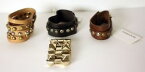 【送料無料】アクセサリー　ネックレス　ブレスレットメタルバッチサイズクリーニングシックun lotto di 4 bracciali in pellemetallouna taglia smallha bisogno di puliziamolto chic