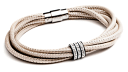 【送料無料】アクセサリー ネックレス デザイナトライバルステンレススチールナッパレザーストランドカフdesignertribale in acciaiodonna 5 bracciale in pelle nappa strand(4)