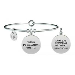 【送料無料】アクセサリー　ネックレス　カフヴァスコロッシペンダントbracciale kidult vasco rossi da donna con ciondolo scritta frase canzone rewind