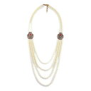 【送料無料】アクセサリー ネックレス ネックレスゴールデンマルチパールホワイトアールデコレトロcollana lungo dorato multi quattro perla bianco art deco rosso retr az 1