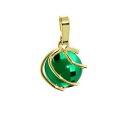 【送料無料】アクセサリー　ネックレス　ボールチェーントレーラーボールグリーントレーラsfera catene sfera rimorchio 333 giallo cristallo verde 9mm rimorchio donna 7776