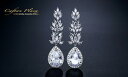 【送料無料】アクセサリー ネックレス イヤリングラグジュアリーイヤリングゴールドホワイトホワイトorecchini luxury orecchini zirconi aaa cristalli stellux oro biancobianco