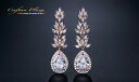 【送料無料】アクセサリー ネックレス イヤリングラグジュアリーイヤリングゴールドホワイトorecchini luxury orecchini zirconi aaa cristalli stellux orobianco