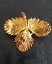 【送料無料】アクセサリー　ネックレス　メタルドールbijoux broche carven metal dore fleurs brillant haut 35 cms large 38 cms