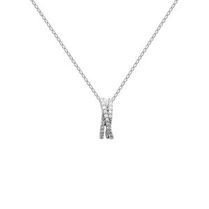 【送料無料】アクセサリー　ネックレス　コリアーアルジェントジルコニウムcollier en argent rhodi et oxydes de zirconium longueur au choix 45cm ou 50cm