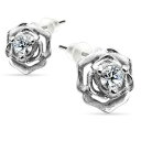 【送料無料】アクセサリー ネックレス クリスタルシルバーピアスイヤリングピンクボタンorecchini a bottone rosa con cristallo argento 925 orecchini da donna donne ragazza regalo
