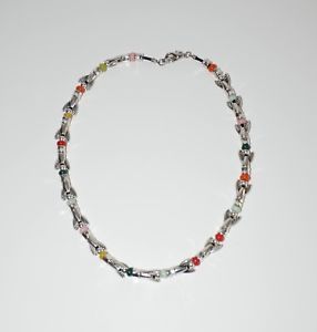 【送料無料】アクセサリー　ネックレス　ストラップネックレスcollana di cordino cuerocollar coda pezplateadocollar un non di 50(4)