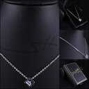 【送料無料】アクセサリー ネックレス ネックレスキューブチェーンホワイトゴールドカートンスワロフスキーcollana regalo cubo, catena, da donna oro bianco, swarovski cristalli, in astuccio