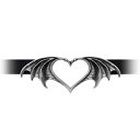 【送料無料】アクセサリー ネックレス ゴシックペンダントアモールバットネックレスgenuine alchemy gothic ciondolonoctis amor donna cuore e ali di pipistrello girocollo