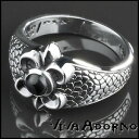 【送料無料】アクセサリー ネックレス ステンレスオニキスゴシックリングブラックバイカーリングkoolkatana anello in acciaio inossidabile onyx i gigli gothic dito anello biker nero rs36