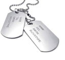 アクセサリー　ネックレス　カスタムネームネックレスプレートpersonalizzato militare piastrine identificativa nome collana placcato argento