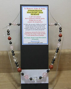 【送料無料】アクセサリー ネックレス インチネックレスブックper rimuovere dolori amp; dolori olistico 18 pollici esoterico gemstone collana pi un libro